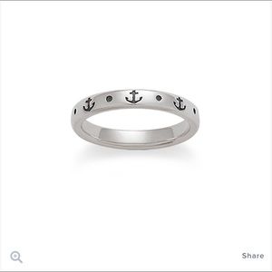 James Avery- Anchor of Hope Stacked Ring (size:7)
